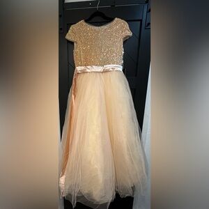 Girls sz 16 formal, flower girl, jr bridesmaid floor length gown